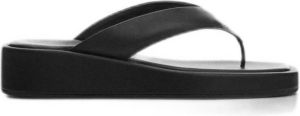 Mango teenslippers zwart