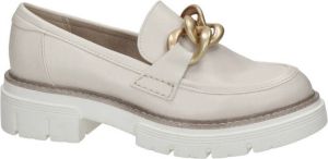 Marco Tozzi chunky loafers met ketting off white