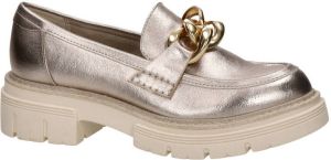 Marco Tozzi chunky loafers met ketting goud