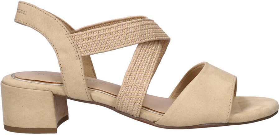 Marco Tozzi sandalen met blokhak beige