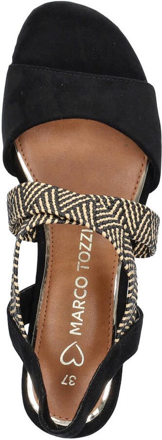 Marco Tozzi suèdelook sandalen met blokhak zwart - Foto 3