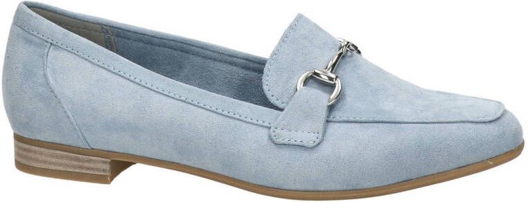 Marco Tozzi suède loafers blauw