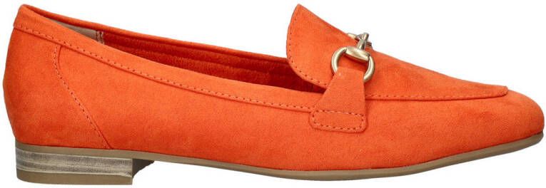 Marco Tozzi suède loafers oranje