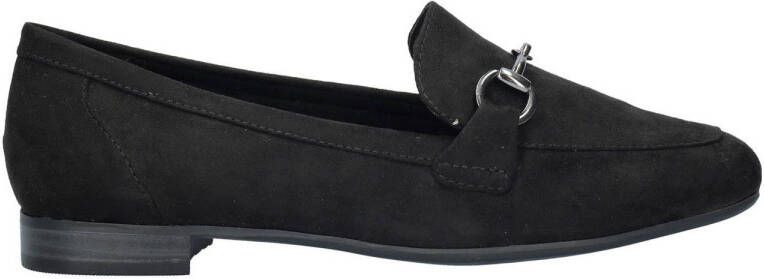 Marco Tozzi suède loafers zwart