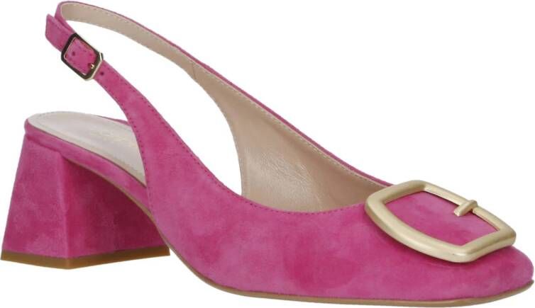 Maripe suède slingback pumps roze