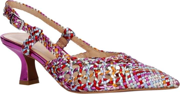 Maripe Valeria 4872 leren slingback pumps roze multi