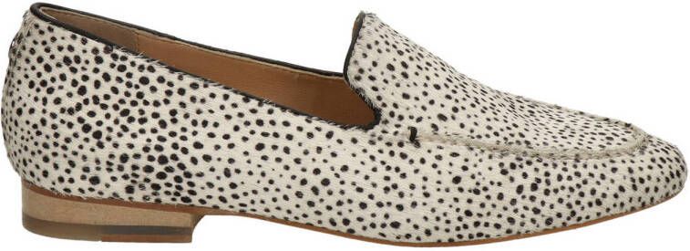 Maruti Bloom leren loafers met ponyhair beige