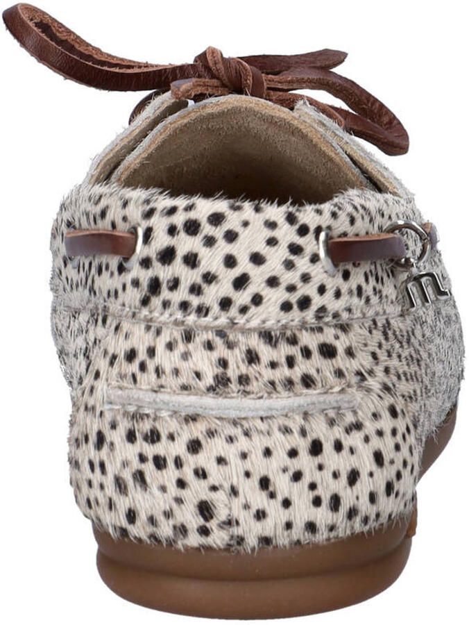 Maruti Eliza leren bootschoenen met ponyhair wit zwart - Foto 3
