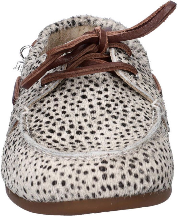 Maruti Eliza leren bootschoenen met ponyhair wit zwart - Foto 2