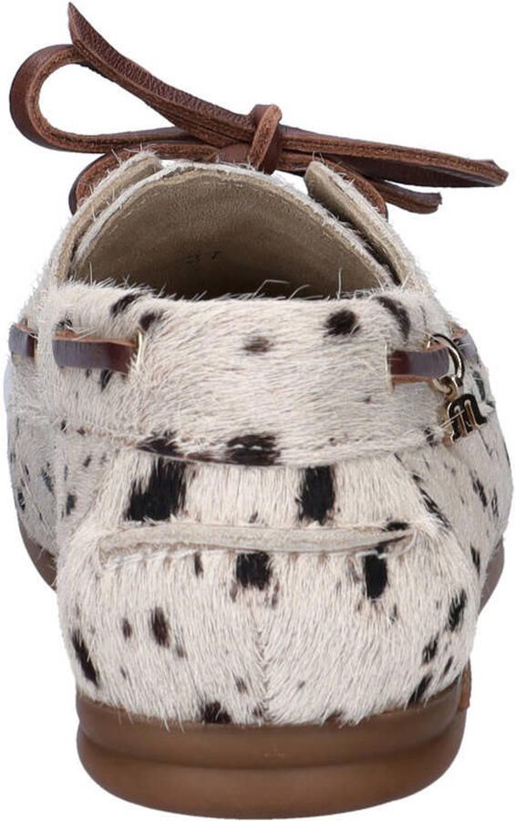 Maruti Eliza leren bootschoenen met ponyhair wit zwart - Foto 2