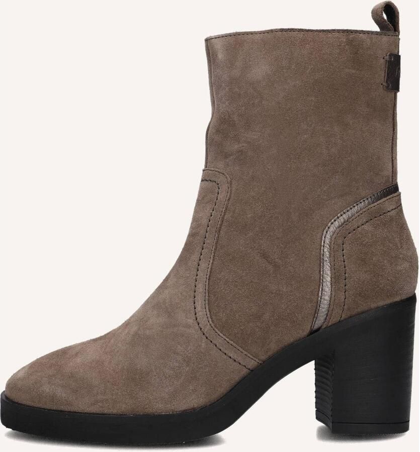 Maruti Vanity Suede Taupe Beige Suede Enkellaars met hak Dames - Foto 2
