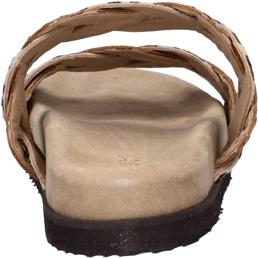 Maruti Evie slippers met panterprint beige cognac - Foto 2