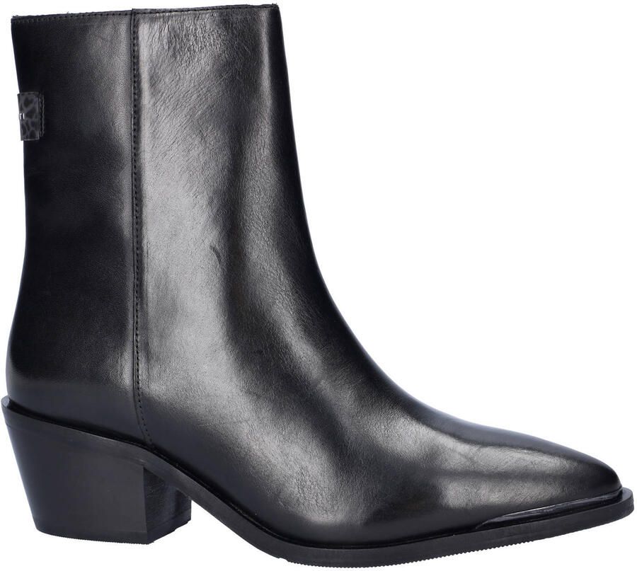 Maruti Maria leren enkellaarzen zwart