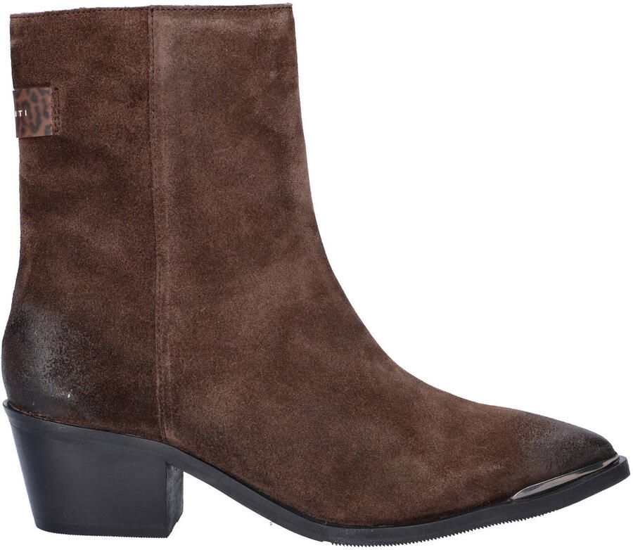 Maruti Maria suède enkellaarzen bruin