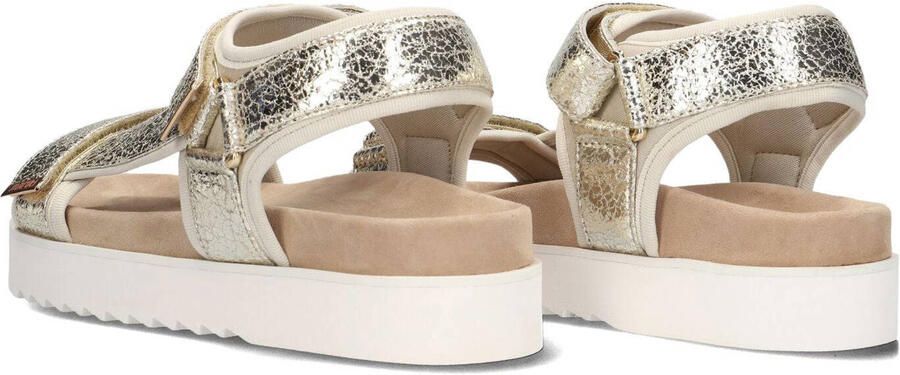 Maruti Beau leren sandalen met klittenband Goud Leer Plateau sandalen Dames - Foto 4