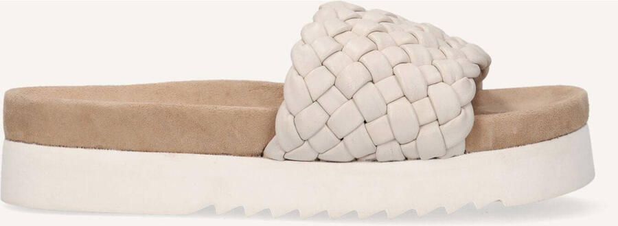 Maruti Beige Gevlochten Leren Slipper Billy - Foto 2