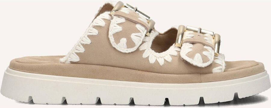 Maruti Beige Suède Chunky Sole Slippers - Foto 2