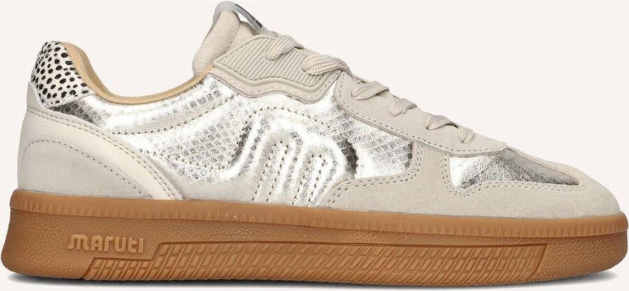 Maruti Yale Suede taupe gold sneakers Goud Leer Lage sneakers Dames