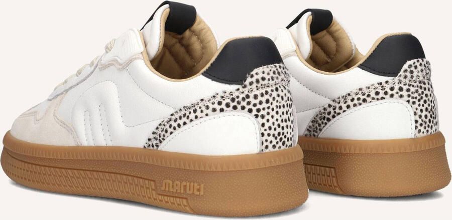 Maruti Yale Suede BSA White Beige Black Dames Sneakers Wit - Foto 2