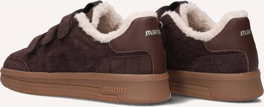 Maruti Yana Suede Brown D00 Sneakers Bruin Suede Dames Klittenbandsluiting Bruin - Foto 2