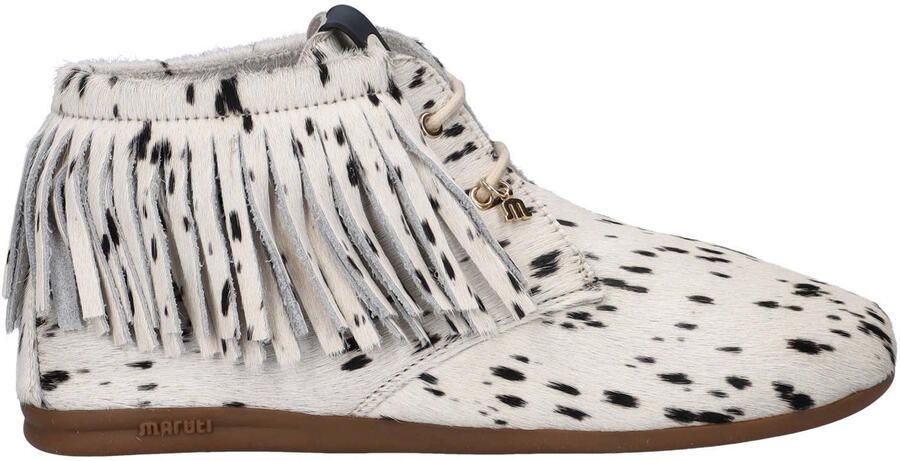 Maruti veterboots met ponyhair wit zwart