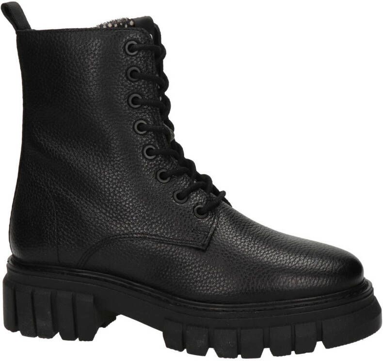 Maruti Maxim leren veterboots zwart