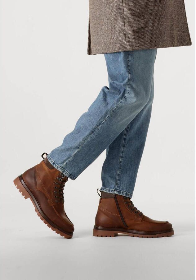 MAZZELTOV Veterboots Heren 460050 Maat: 45 Materiaal: Leer Kleur: Cognac - Foto 4