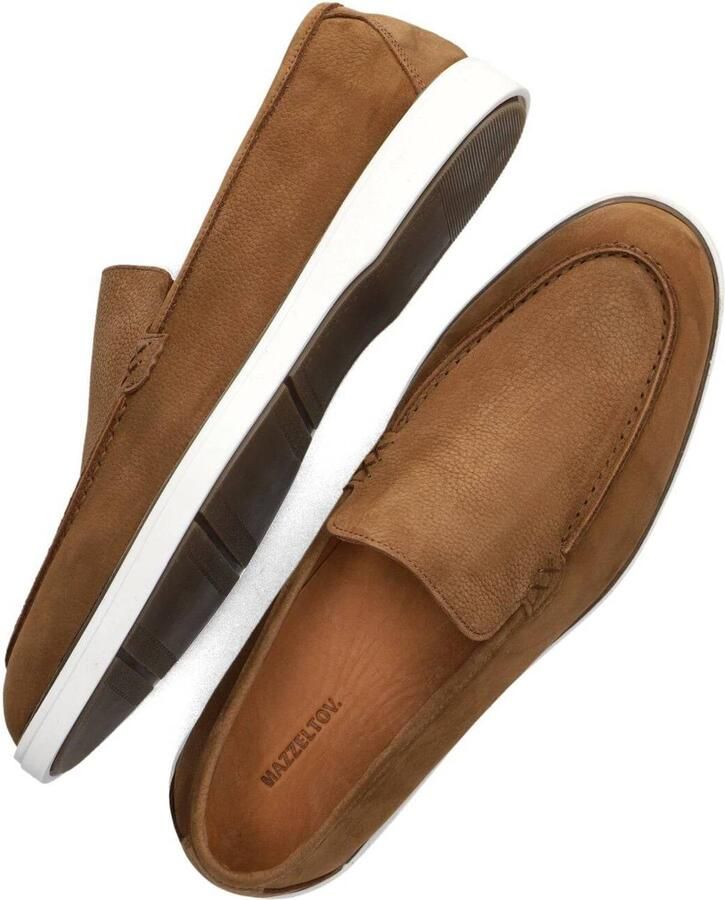 MAZZELTOV Loafers Heren 6121 Nubuck Cognac - Foto 3