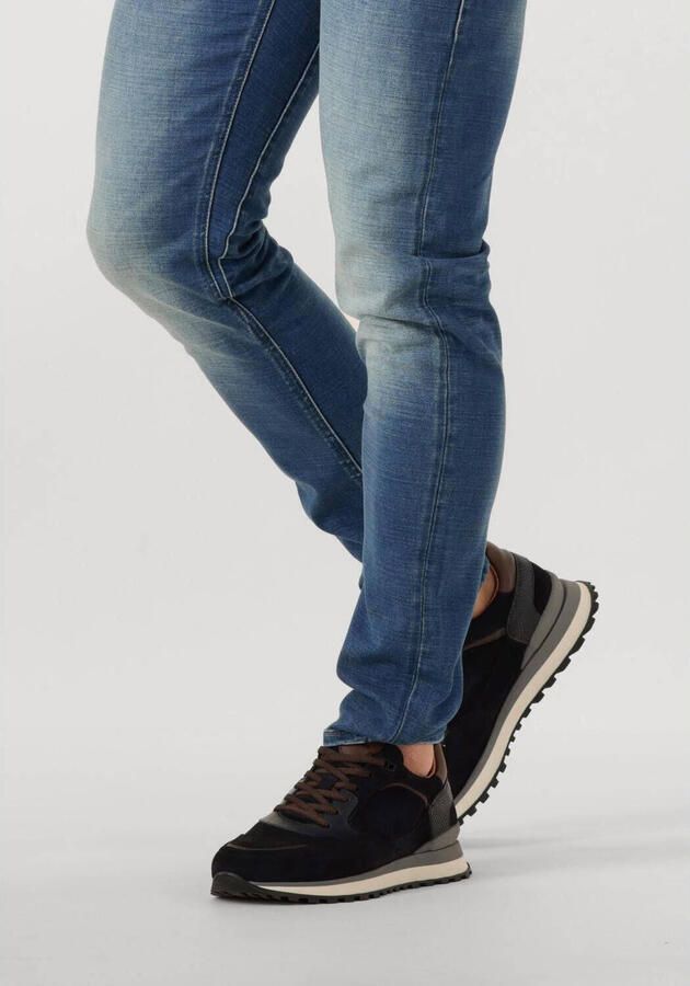 Mazzeltov Blauwe Suède Lage Sneakers