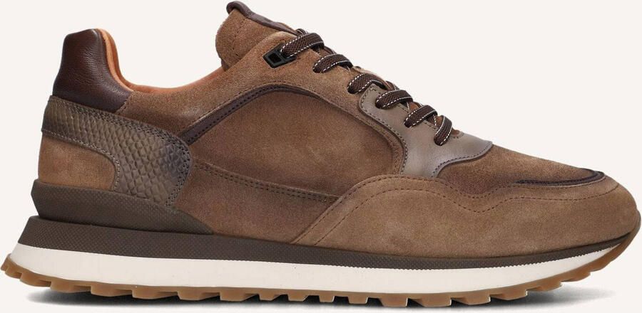 Mazzeltov Beige Suède Leren Sneakers