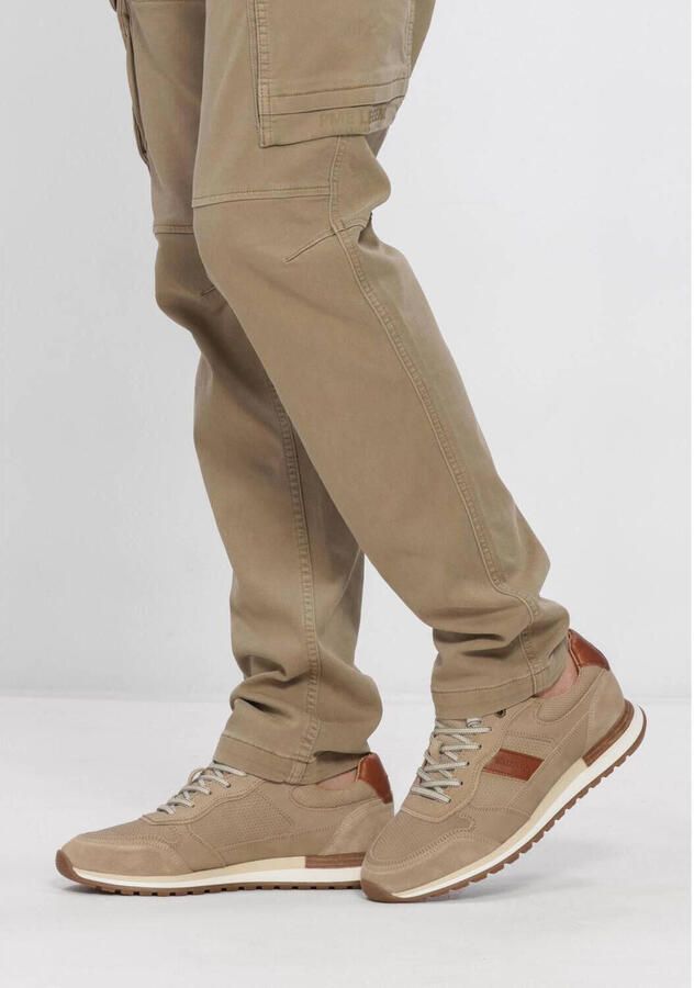 Mazzeltov Heren Lage sneakers Madrid Beige Textiel