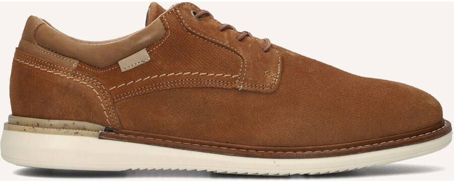 Mazzeltov Heren Lage sneakers Viena Camel Textiel
