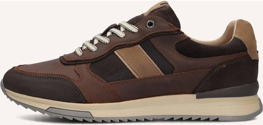 Mazzeltov Zagreb Sneakers Heren Leren Sneaker Bruin