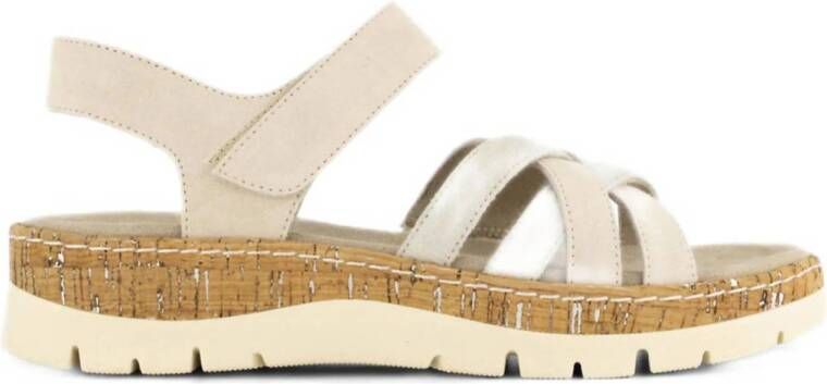 Medicus comfort leren sandalen beige