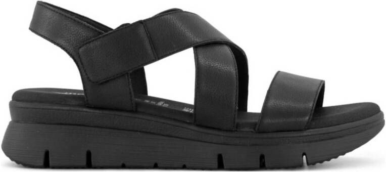 Medicus comfort leren sandalen zwart