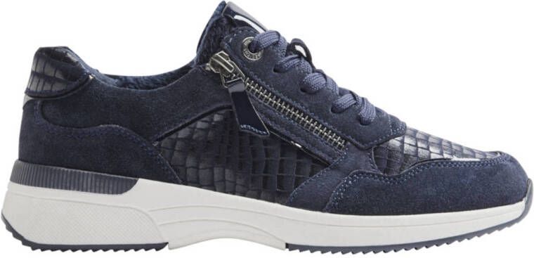 Medicus comfort suède sneakers donkerblauw