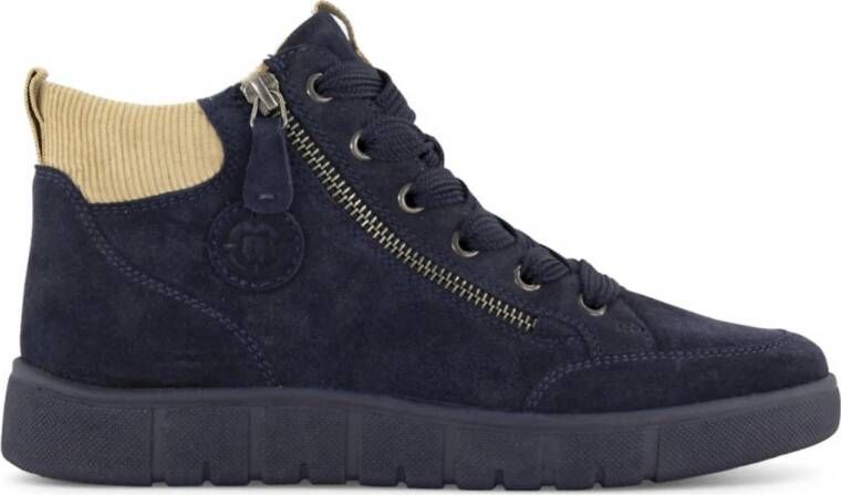 Medicus gevoerde suède sneakers donkerblauw