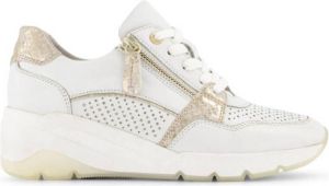 Medicus Witte leren sneaker sleehak