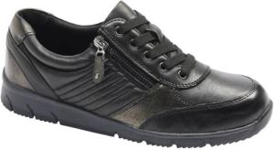Medicus leren veterschoenen zwart