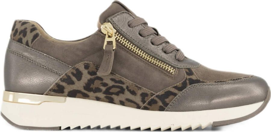 Medicus comfort leren sneakers taupe panter