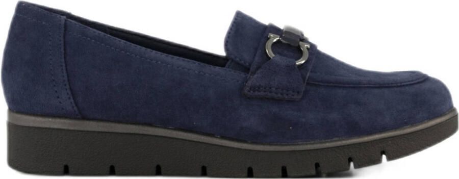 Medicus comfort suède instappers donkerblauw