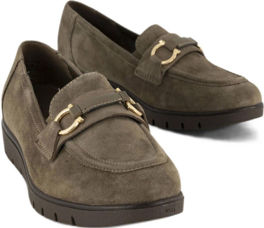 Medicus comfort suède instappers kaki - Foto 2