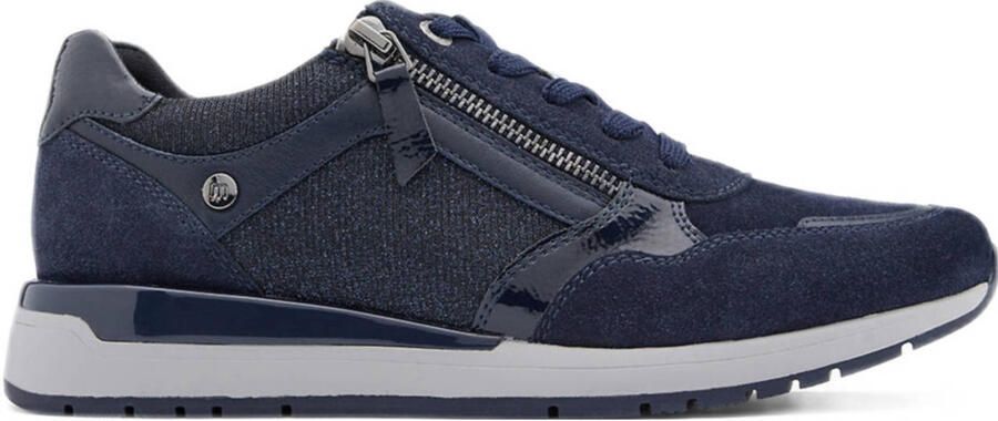 Medicus comfort suède sneakers donkerblauw