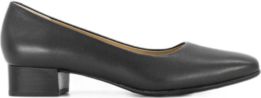 Medicus leren pumps met lage hak zwart