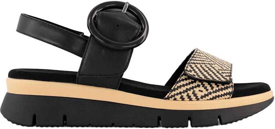 Medicus leren sandalen zwart