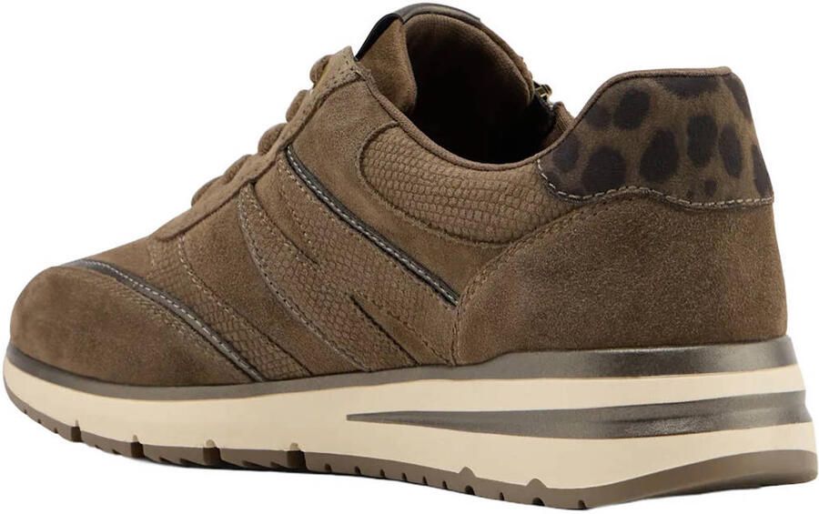 Medicus suède sneakers met dierenprint taupe - Foto 3