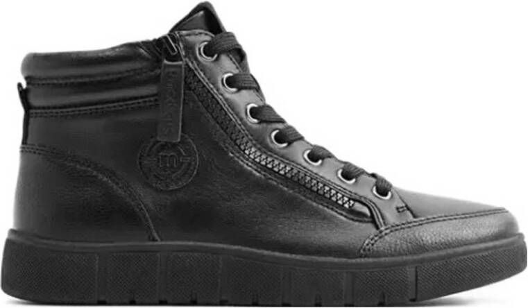 Medicus Zwarte leren hoge sneaker