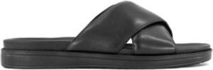 Memphis One leren slippers zwart
