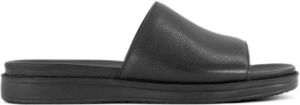 Memphis One leren slippers zwart