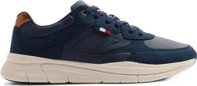 Memphis One leren sneakers donkerblauw